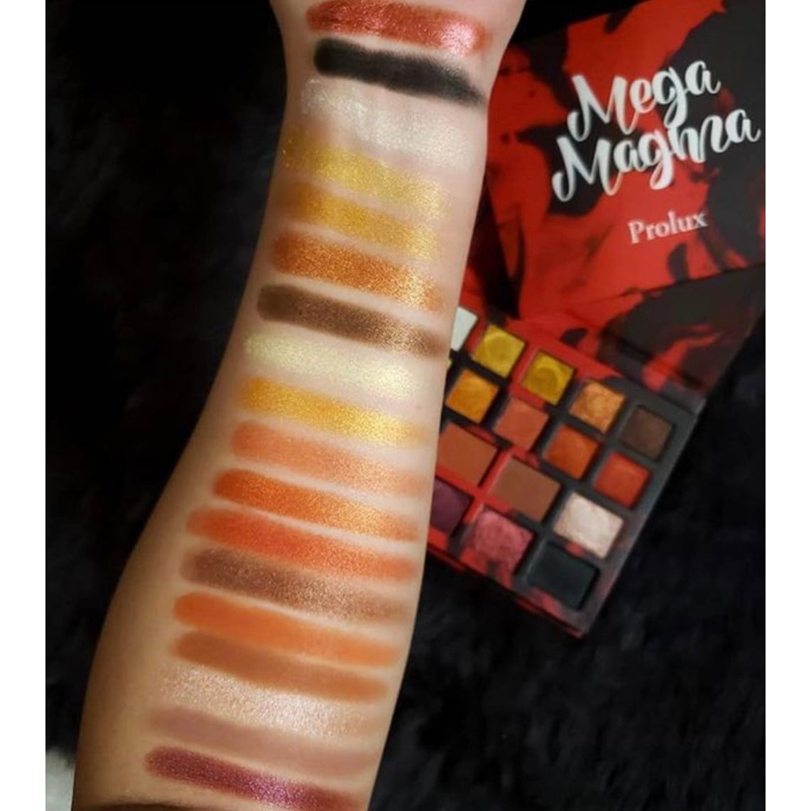 Mega Magma Eyeshadow Palette, shimmer eyeshadow palette, matte eyeshadow palette.