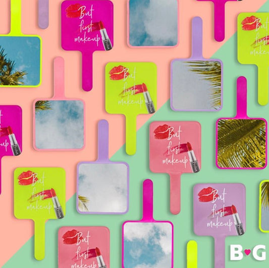 Prolux But First Makeup Handheld Mirror, hand held mirror, hand held makeup mirror, best makeup mirror