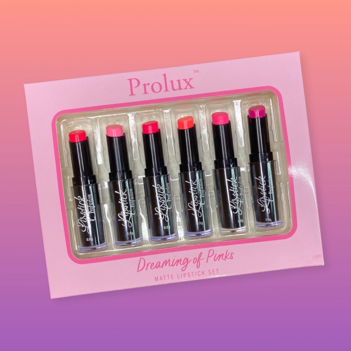 Prolux Dreaming of Pinks Matte Lipstick Set, pink lipstick set, pink lipsticks