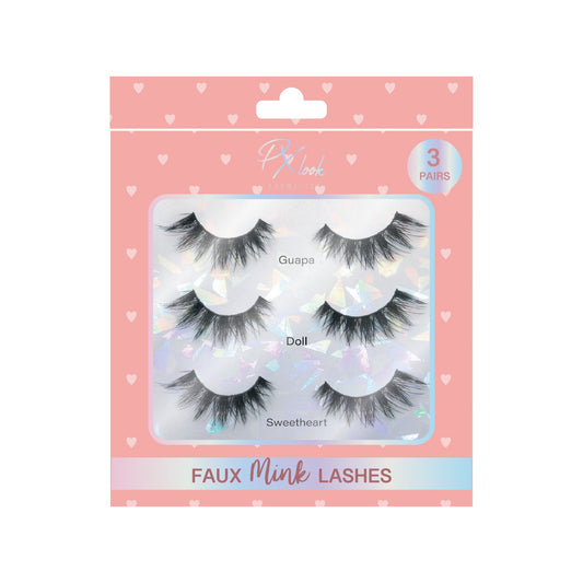 3 Pair Faux Mink Lashes Set, faux mink eyelashes, best false eyelashes