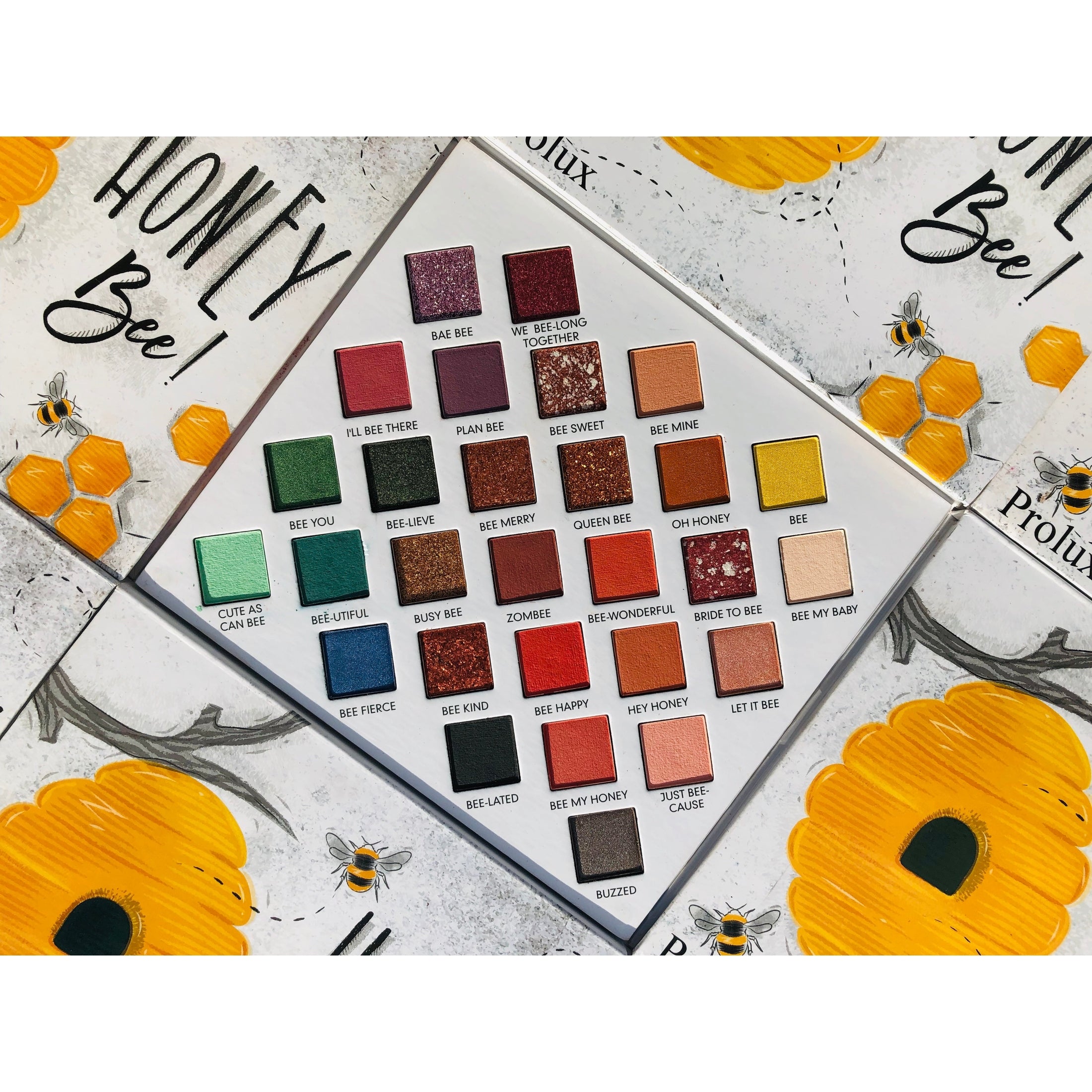Honey Bee Eyeshadow palette, best natural eyeshadow palette, matte eyeshadow palette, eyeshadow palette sparkly, shimmer eyeshadow palette, modern eyeshadow palette