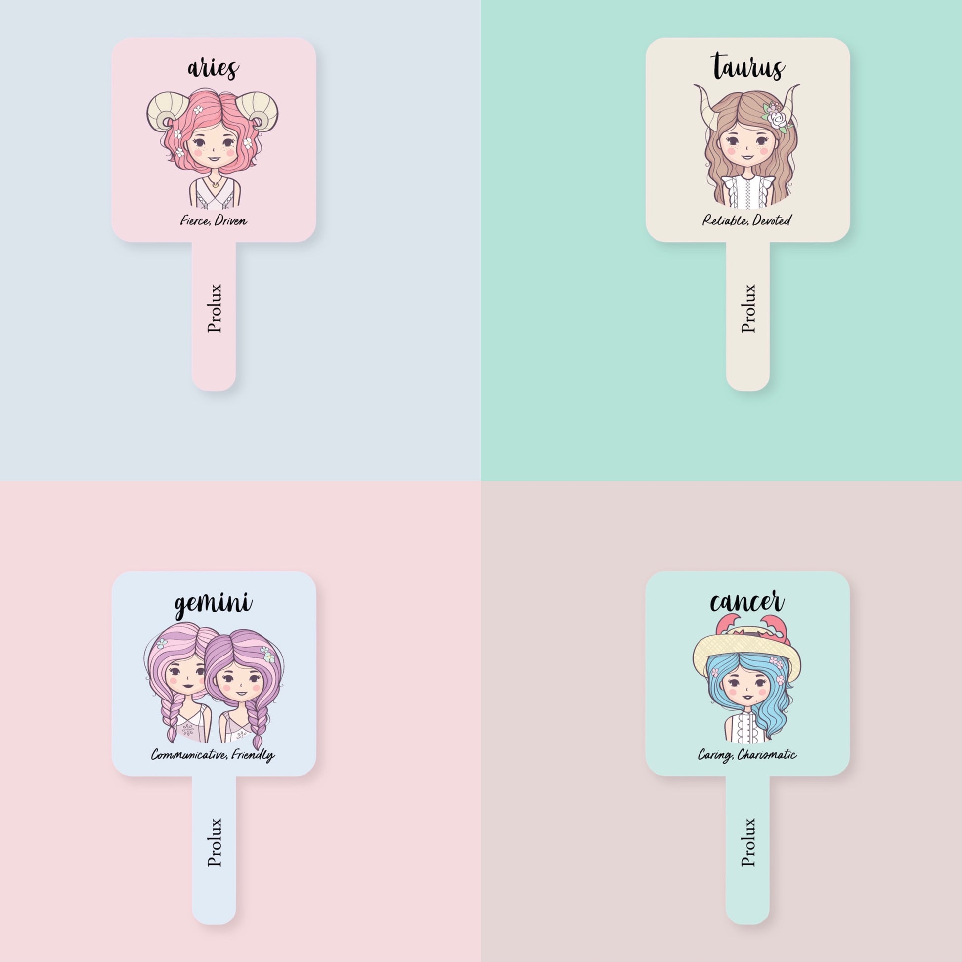 Prolux Zodiac Sign Hand Held Mirror, hand held makeup mirror, best makeup mirror