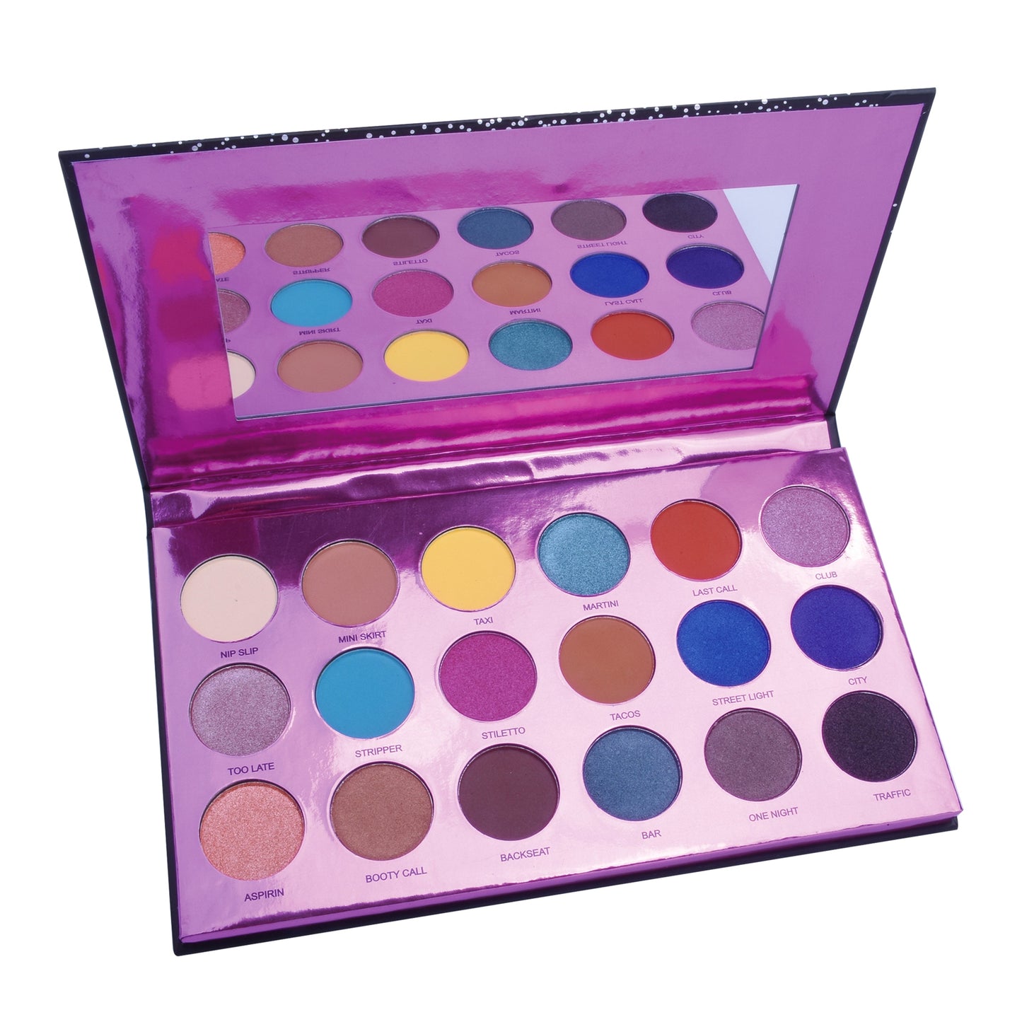 Night Life Eyeshadow Palette, colorful eyeshadow palette, matte eyeshadow palette, shimmer eyeshadow palette