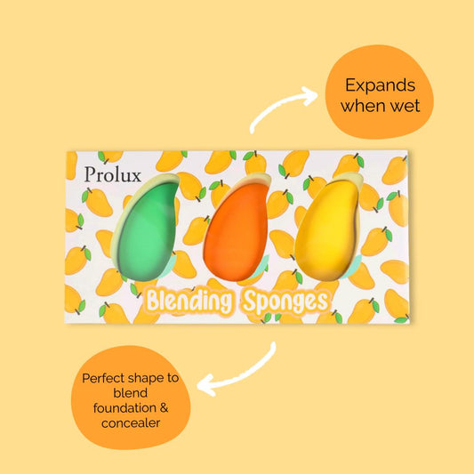 Prolux Mango Blending Sponge Set, makeup sponge set, makeup blending sponge, makeup sponges