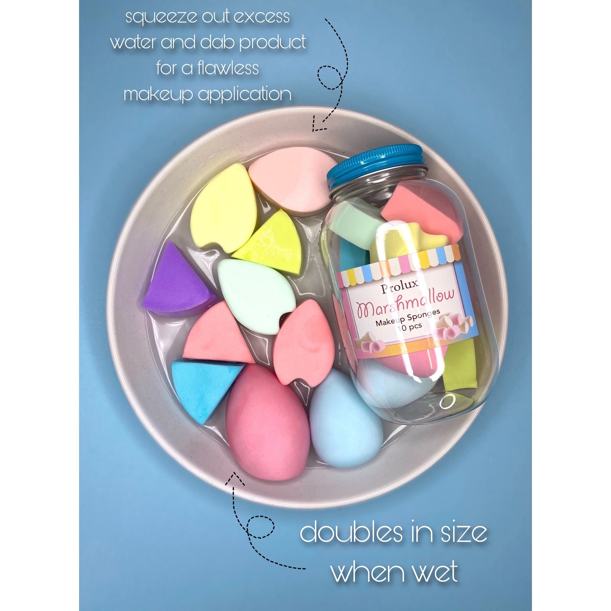 Marshmallow 10pc Makeup Sponges Media 1 of 6