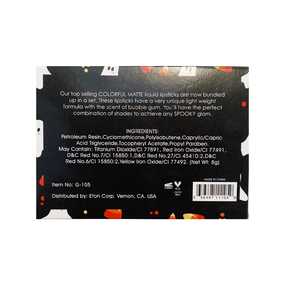 Spooky Smooches Liquid Lipstick Set, matte liquid lipsticks