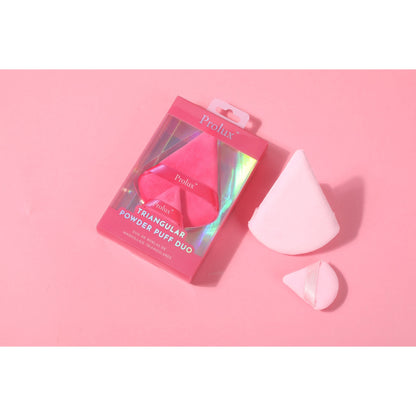 Prolux Triangular Powder Puff Duo, powder puff, powder puffs, triangle powder puff​
