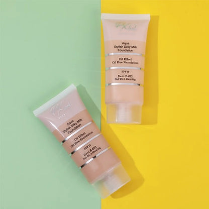 Aqua Stylish Silky Milk Oil Free Foundation, aqua stylish silky milk foundation, stylish silky milk foundation
