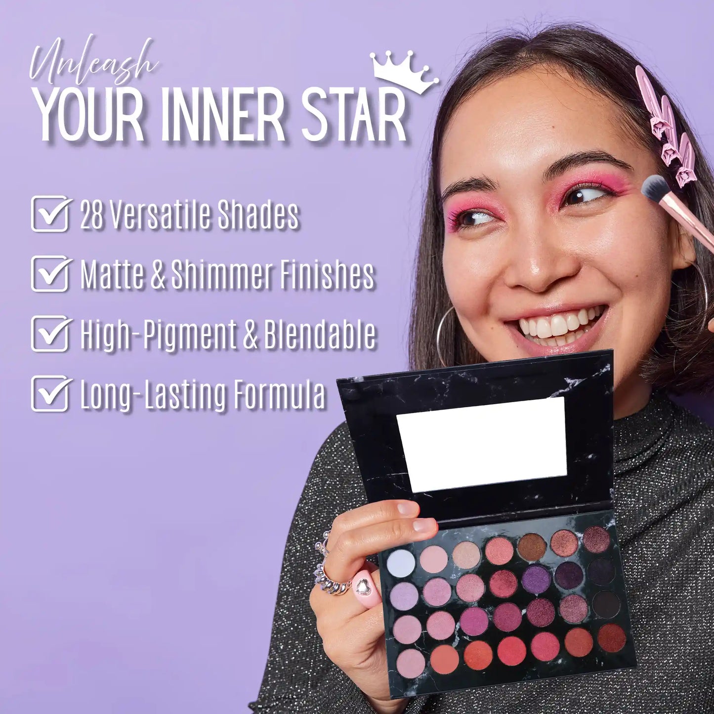 PxLook Galaxy Eyeshadow Palette, best eyeshadow palette, colorful eyeshadow palette, bright eyeshadow palette
