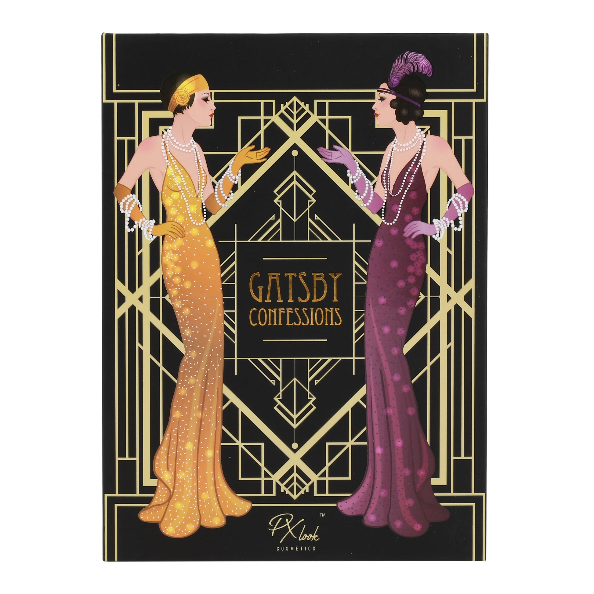 PxLook Gatsby Confessions Eyeshadow Palette, colorful eyeshadow palette, shimmer eyeshadow palette, matte eyeshadow palette
