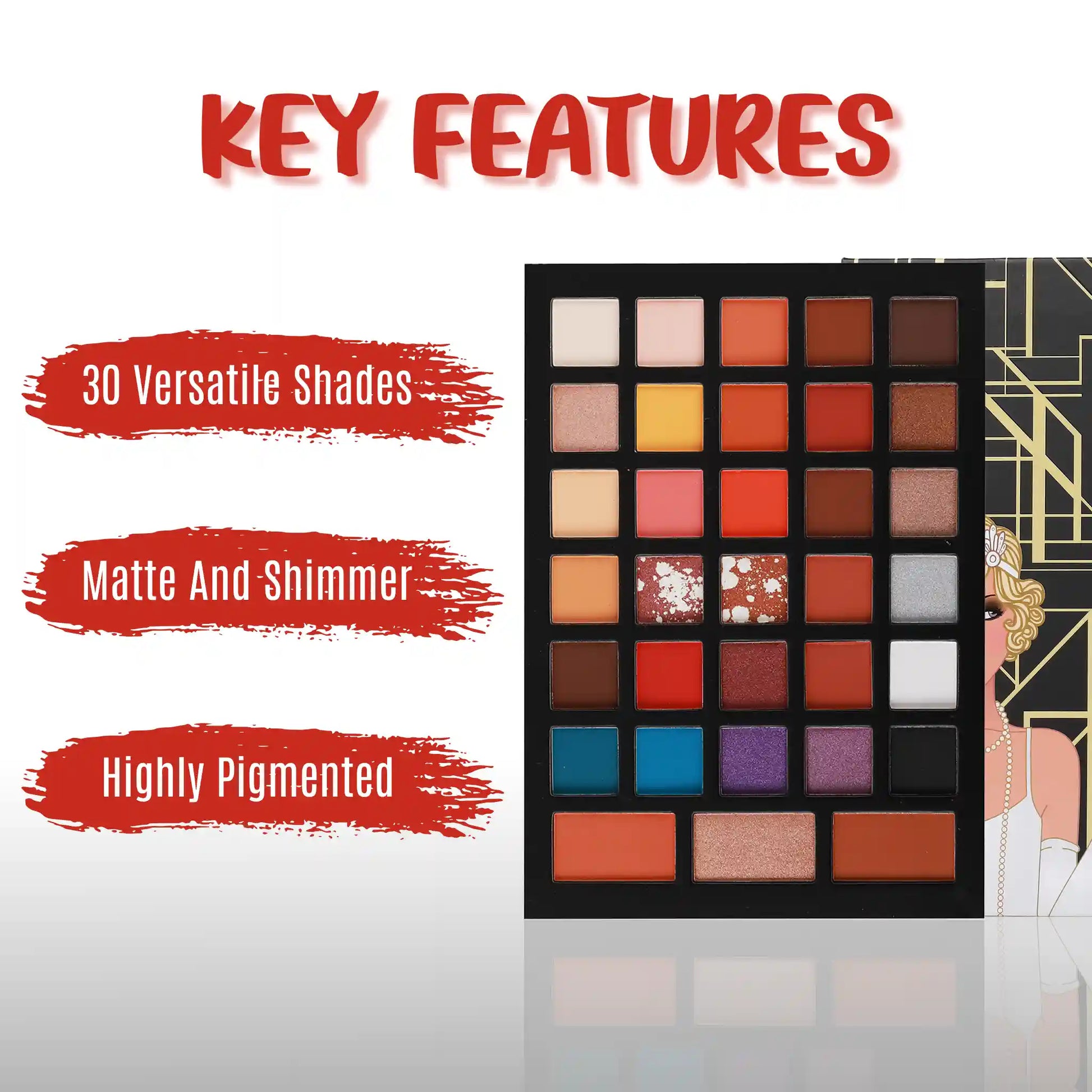 Gatsby Socialite Eyeshadow Palette, High-Pigment Eyeshadow Palette, Best eyeshadow palette