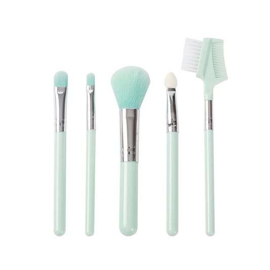 PxLook Makeup Brush 5PCS Set, light blue, best makeup brush set​, makeup brush set of 5​