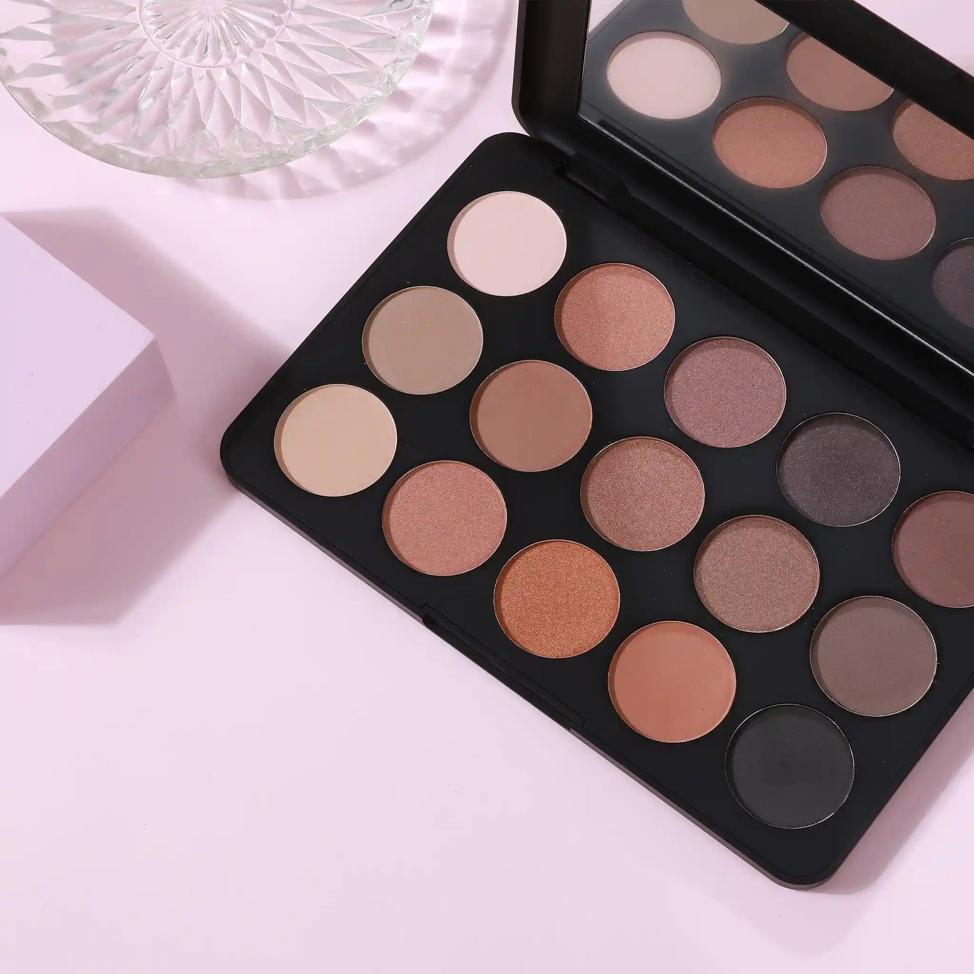 Prolux 15-Shade Eyeshadow Palette, neutral eyeshadow palette, matte eyeshadow palette​, non toxic eyeshadow