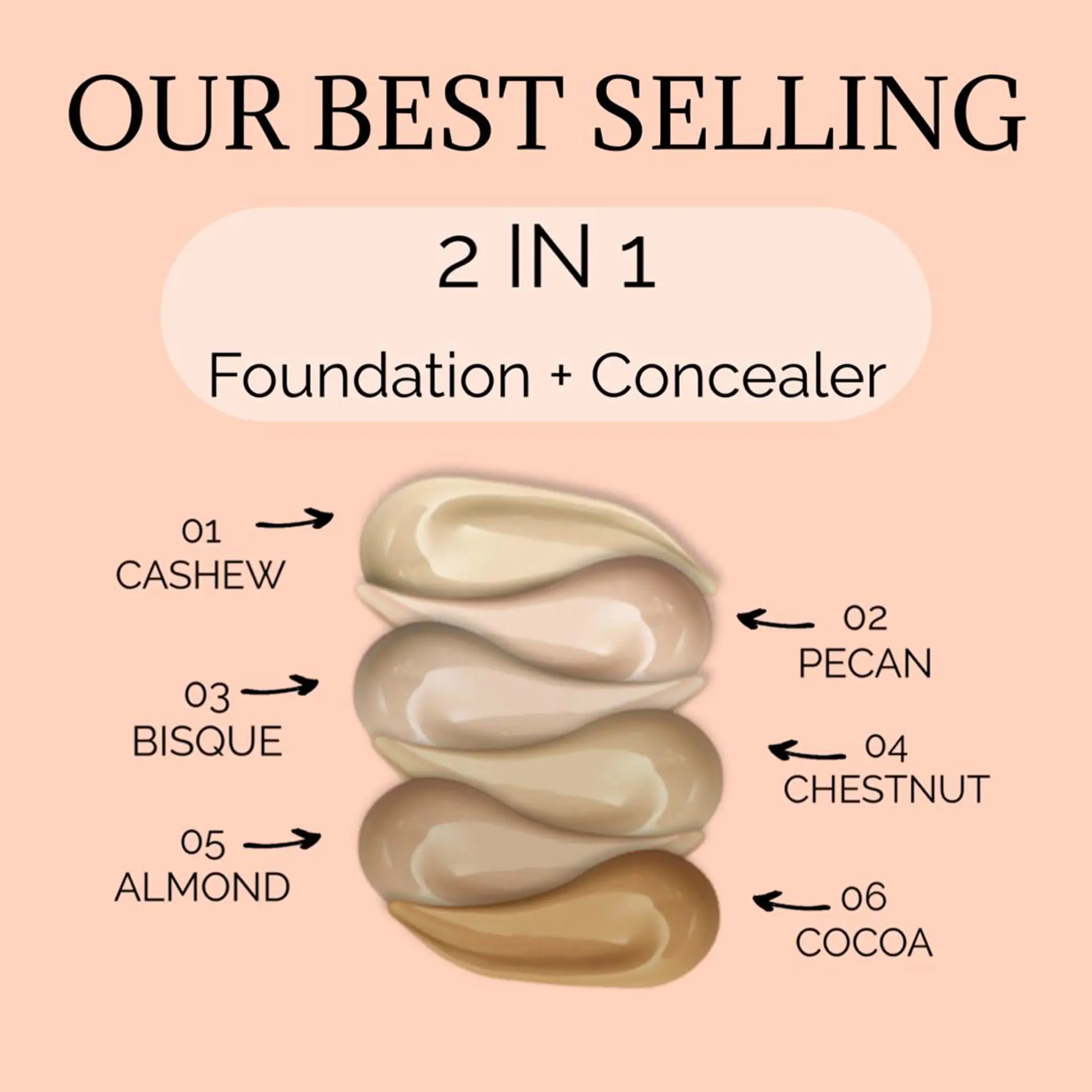 2 in 1 foundation and concealer, foundation and concealer