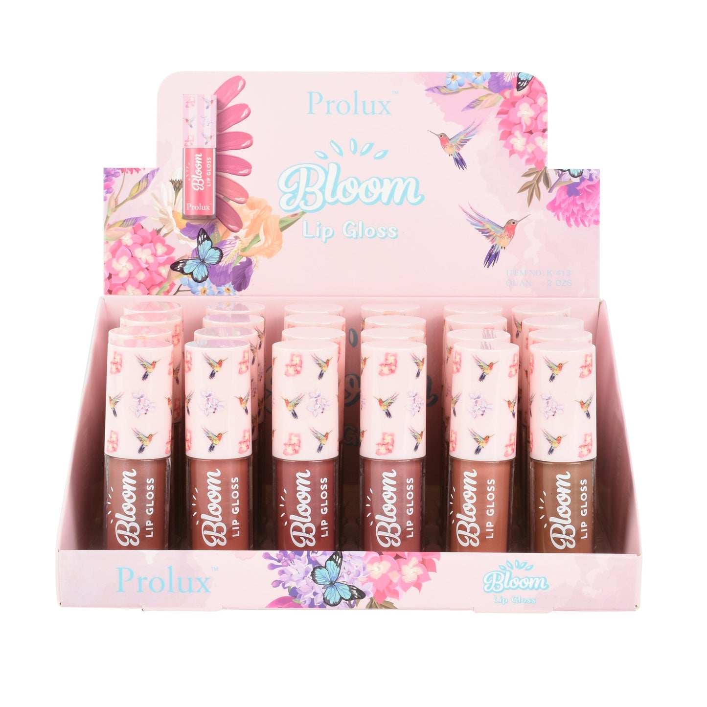Prolux Bloom Lip Gloss, colored lip gloss, long lasting lip gloss