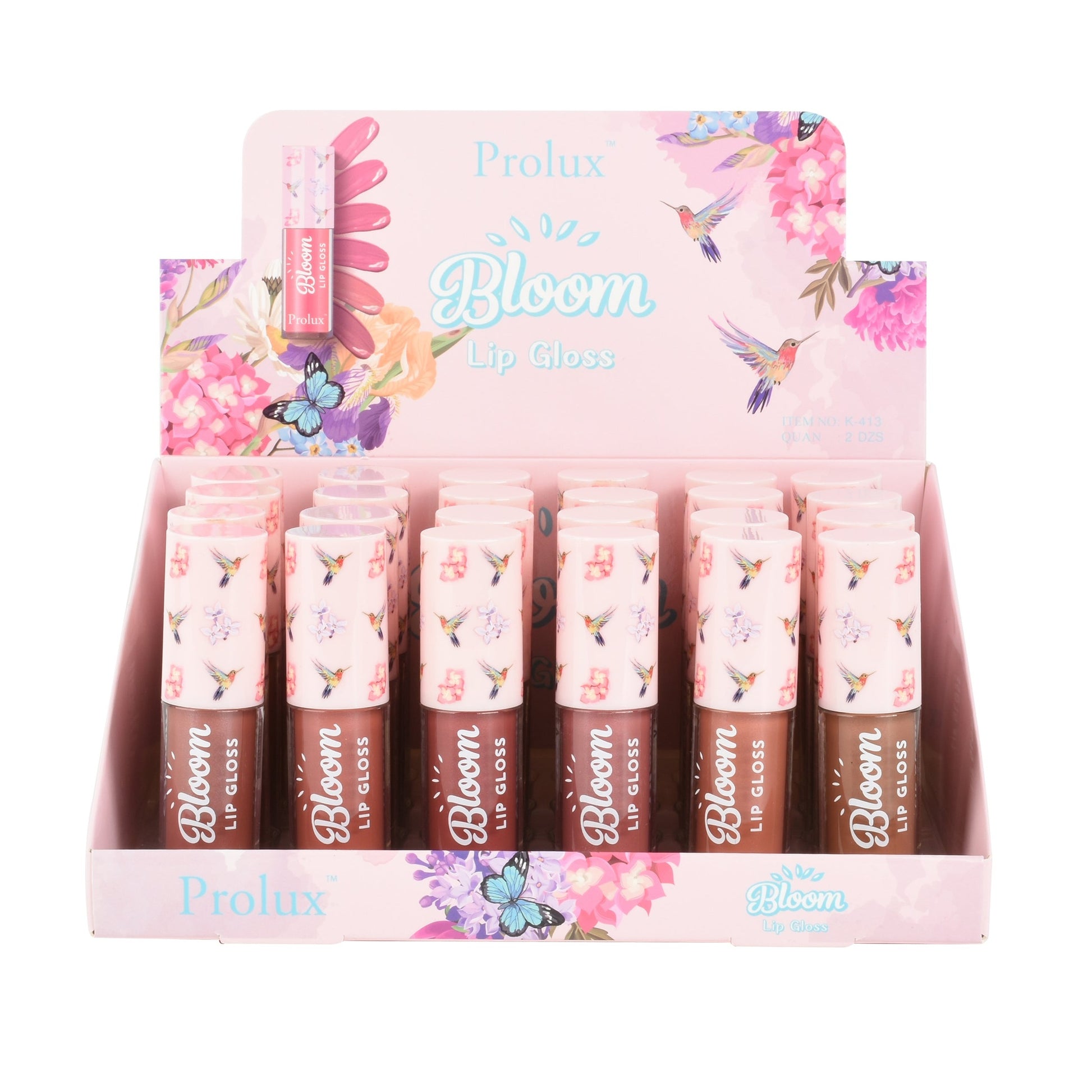 Prolux Bloom Lip Gloss, colored lip gloss, long lasting lip gloss