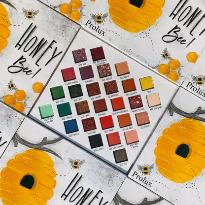 Honey Bee Eyeshadow palette, best natural eyeshadow palette​, matte eyeshadow palette, eyeshadow palette sparkly, shimmer eyeshadow palette, modern eyeshadow palette