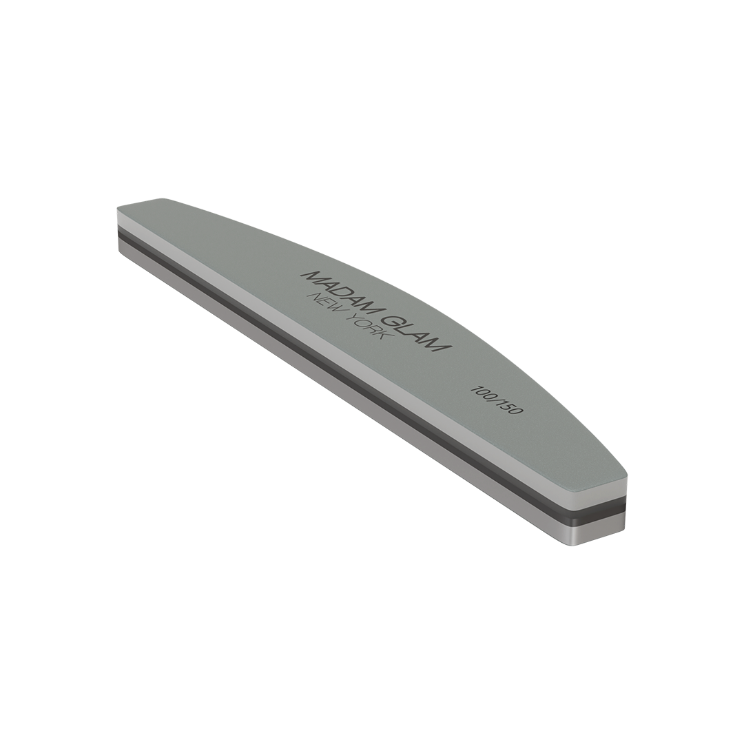Half Moon Shape 100/150 Grit Nail Buffer