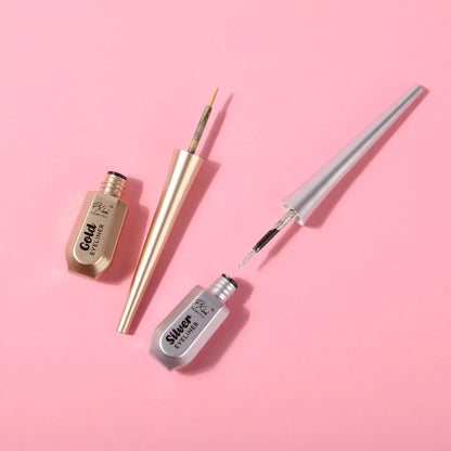 Gold and Silver Eyeliner
