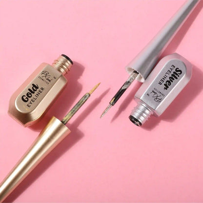 Gold and Silver Eyeliner

