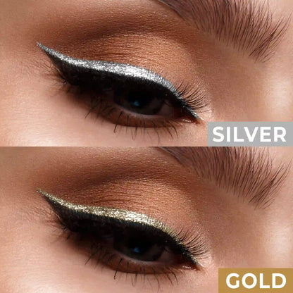 Gold and Silver Eyeliner
