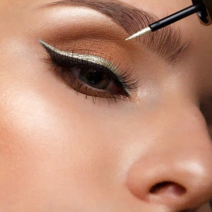 Gold and Silver Eyeliner
