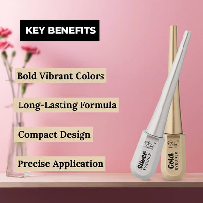 Gold and Silver Eyeliner
