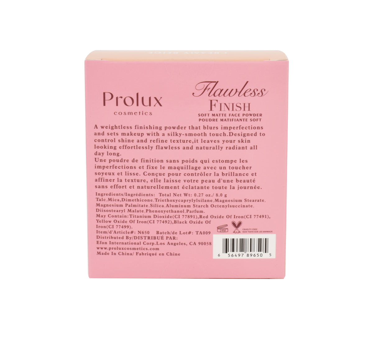Prolux Flawless Finish- Soft Matte Face Powder