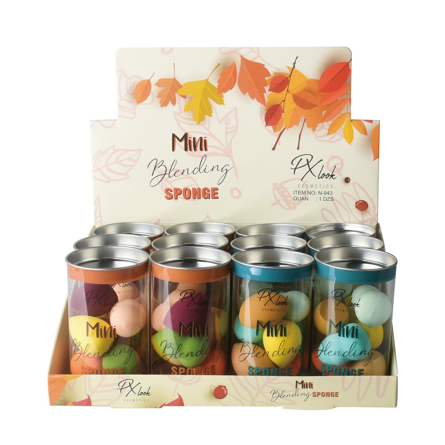 PxLook Fall Mini Blending Sponge, makeup sponge, makeup blending sponge​, cosmetic blending sponge​