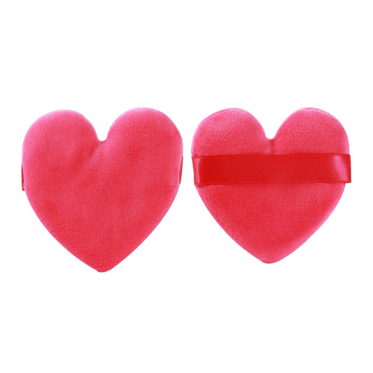 PxLook Heart Cosmetic Puff Set, powder puffs, powder puff set, makeup powder puffs