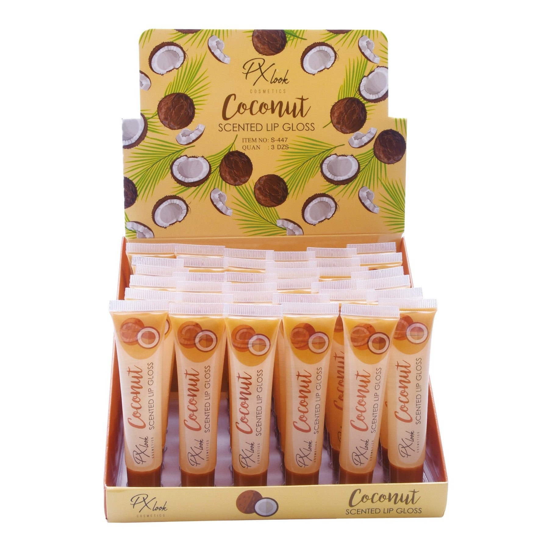 PxLook Coconut Lip Gloss, scented lip gloss, scented lip gloss