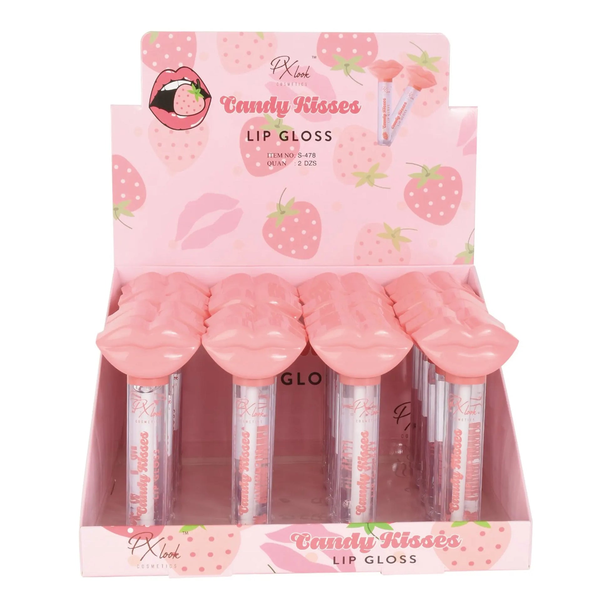 PxLook Candy Kisses Lip Gloss, candy lip gloss, kisses lip gloss, kiss lip gloss