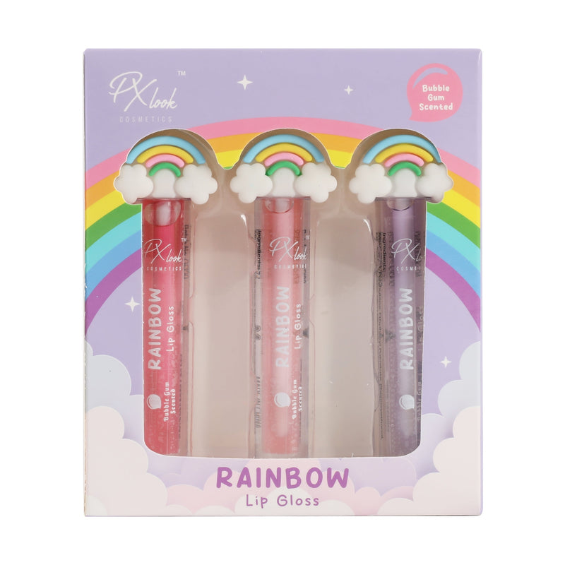 PxLook Rainbow Lip Gloss Set, scented lip glosses, best lip gloss, bubble gum lip gloss