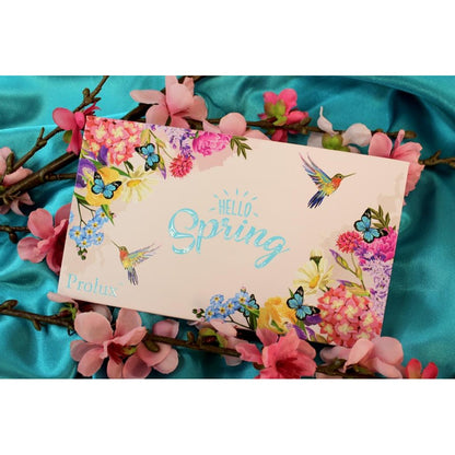 Prolux Hello Spring Eyeshadow Palette, colorful eyeshadow palette, shimmer eyeshadow palette, matte eyeshadow palette, glitter eyeshadow palette