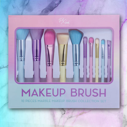 Makeup Brush - 10pc Marble Makeup Brush Collection Set, best makeup brush set​, makeup brushes set​