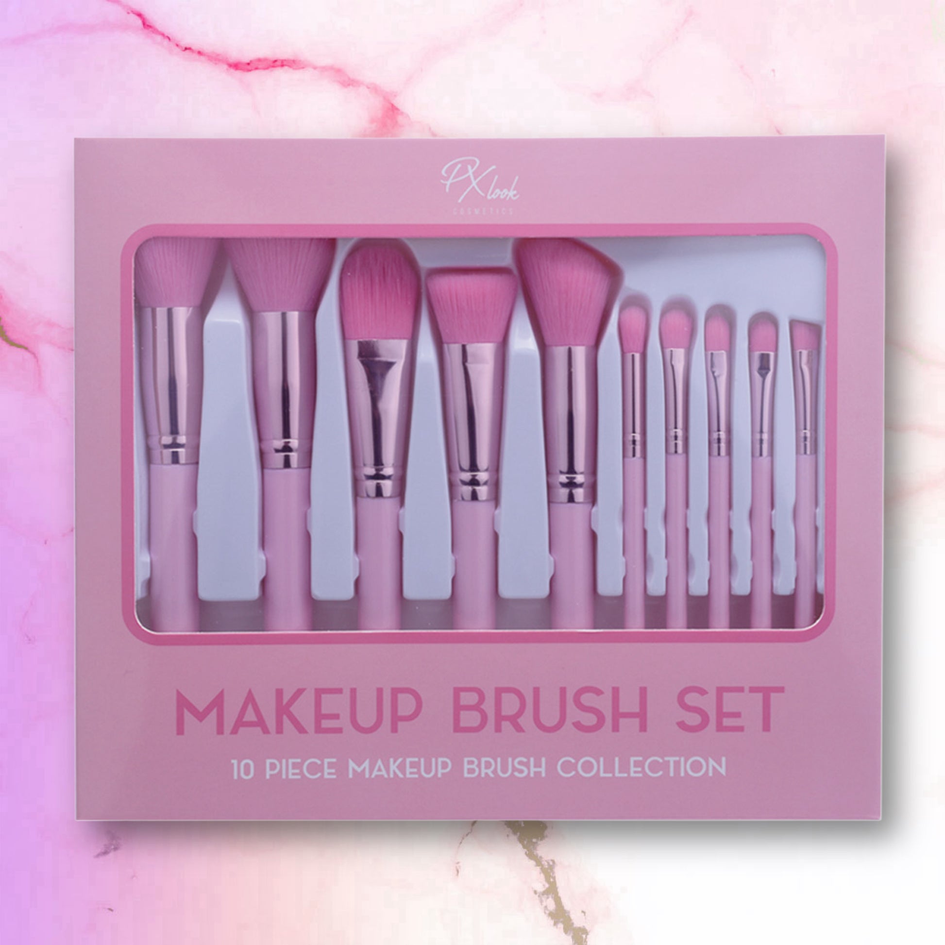 Makeup Brush - 10pc Marble Makeup Brush Collection Set, best makeup brush set​, makeup brushes set​
