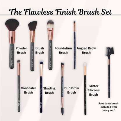 El juego de brochas Flawless Finish
