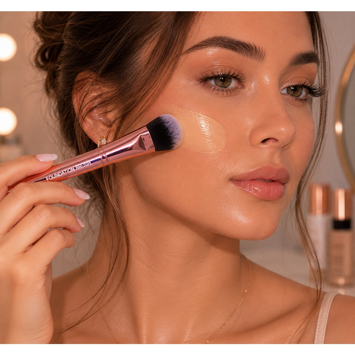 Rose Gold Foundation Brush