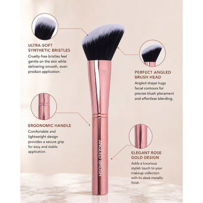 Brocha Angular Prolux Rose Gold