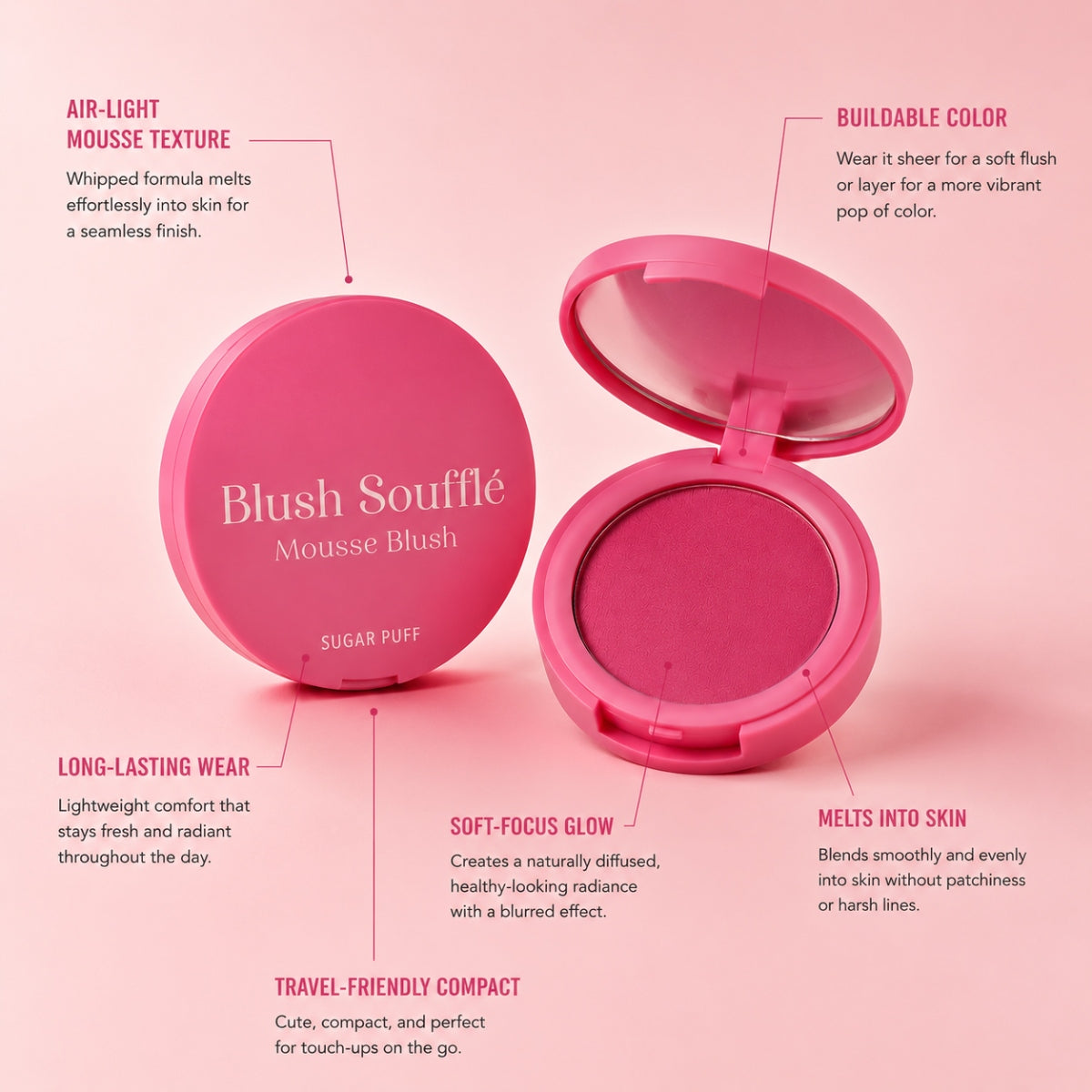 Blush Souffle - Mousse Blush – Prolux Cosmetics