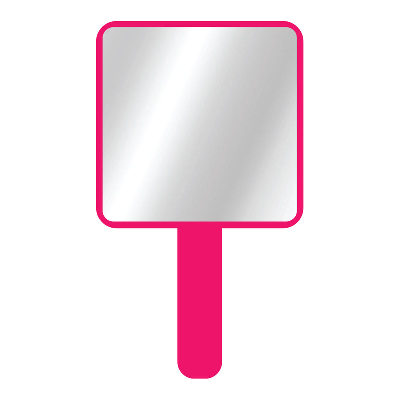 Glam babe hand held mirror hot pink