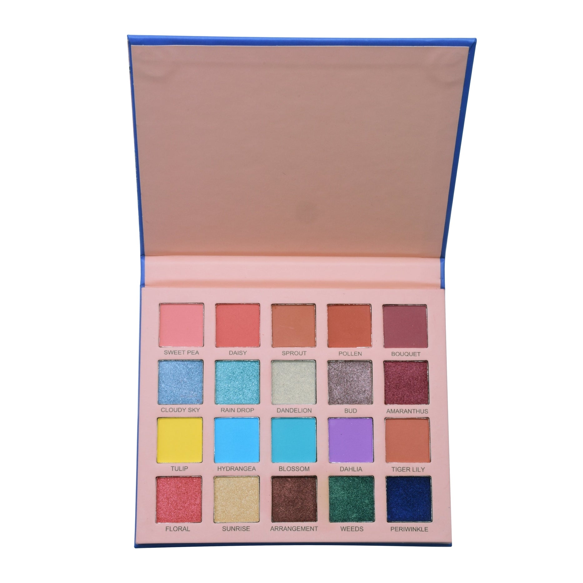 Perfect Bloom Eyeshadow Palette, colorful eyeshadow palette, matte eyeshadow palette, shimmer eyeshadow palette