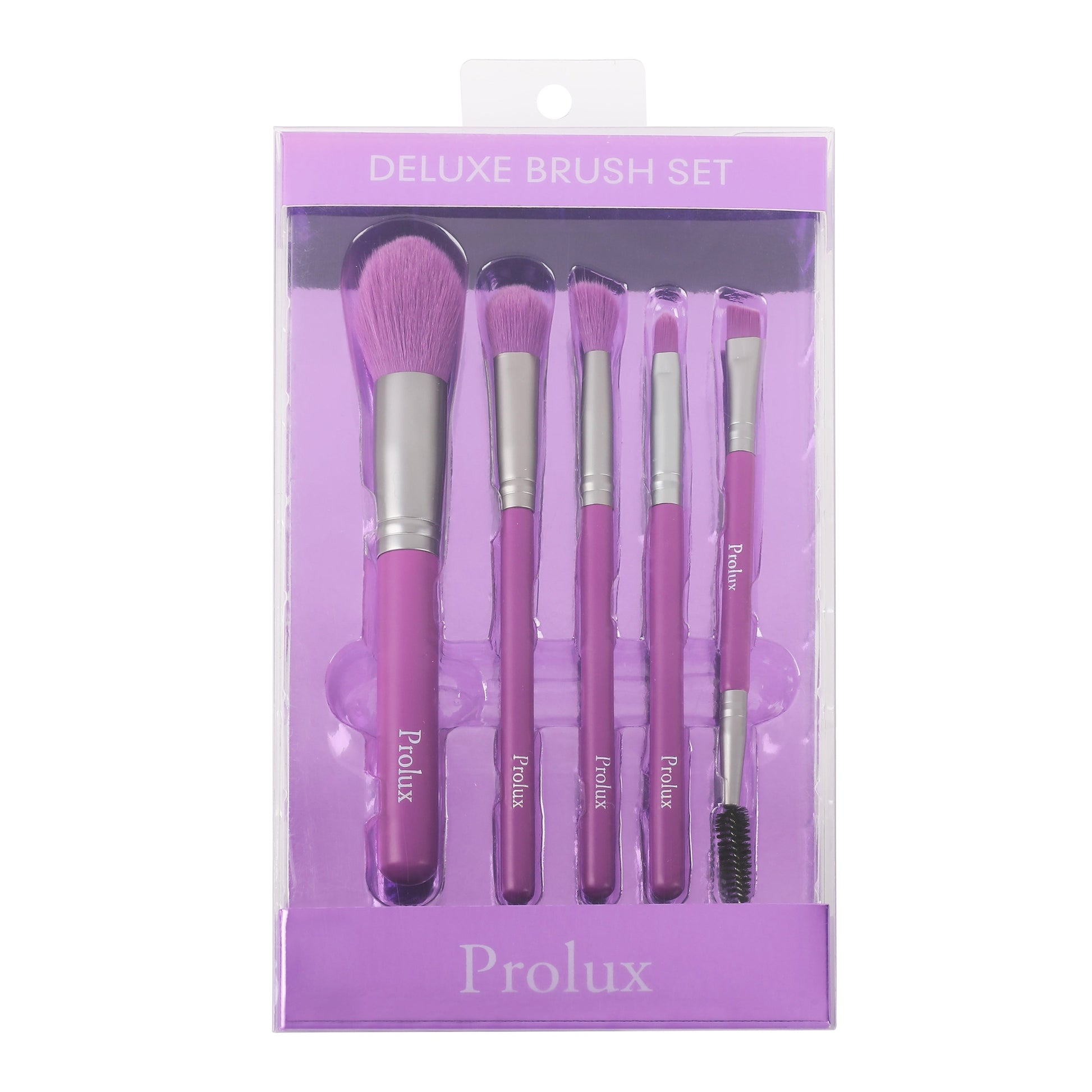 Prolux Deluxe 5 Piece Neon Brush Set, makeup brush set​,  best makeup brush set​