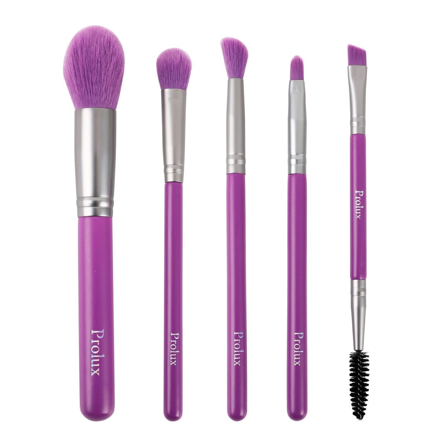 Prolux Deluxe 5 Piece Neon Brush Set, makeup brush set​,  best makeup brush set​