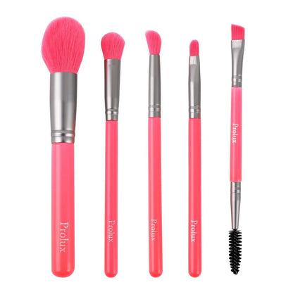 Prolux Deluxe 5 Piece Neon Brush Set, makeup brush set​,  best makeup brush set​