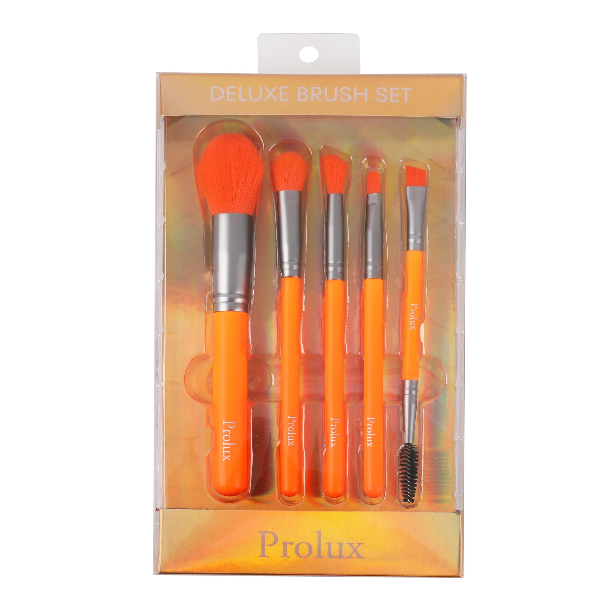 Prolux Deluxe 5 Piece Neon Brush Set, makeup brush set​,  best makeup brush set​