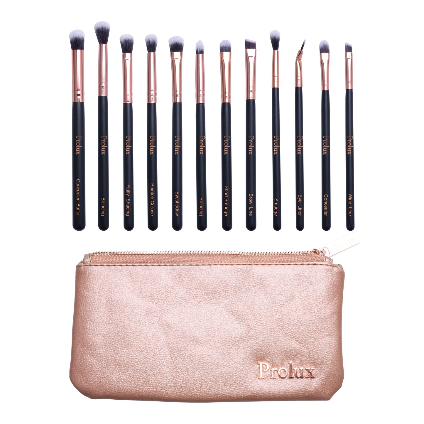 Prolux Deluxe 12 Piece Eye Makeup Brush Set, eye brush set​, eye makeup brush set​