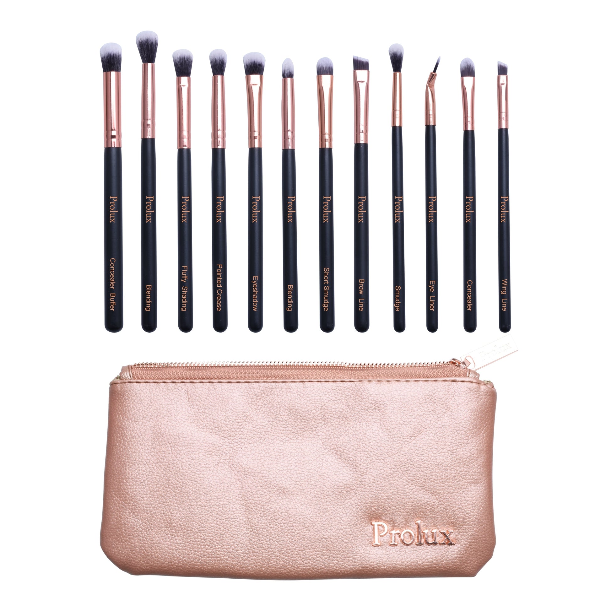 Prolux Deluxe 12 Piece Eye Makeup Brush Set, eye brush set​, eye makeup brush set​