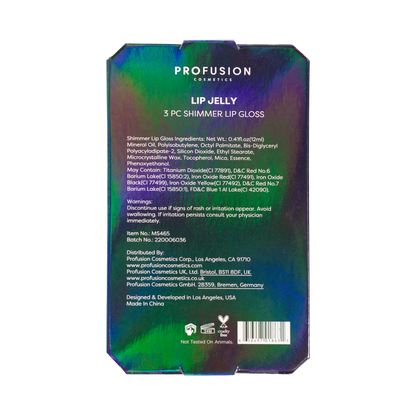 Profusion Lip Jelly, lip gloss set, shimmer lip gloss