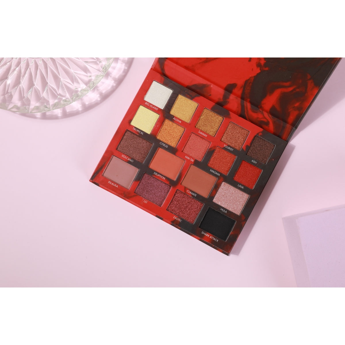 Mega Magma Eyeshadow Palette, shimmer eyeshadow palette, matte eyeshadow palette.